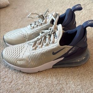 Nike Air Max 270 Sneakers in Cream and Navy